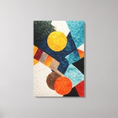 Abstract kleurrijk geometrisch canvas afdruk (Voorkant)