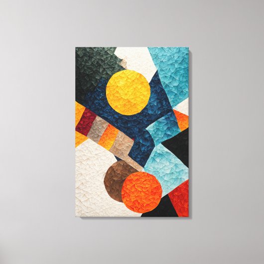 Abstract kleurrijk geometrisch canvas afdruk (Voorkant)