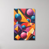 Abstract kleurrijk geometrisch canvas afdruk (Voorkant)