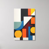 Abstract kleurrijk geometrisch canvas afdruk (Voorkant)