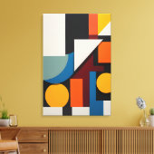 Abstract kleurrijk geometrisch canvas afdruk (Insitu (Woonkamer))