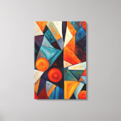 Abstract kleurrijk geometrisch canvas afdruk (Voorkant)