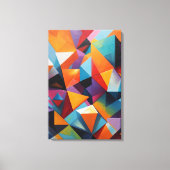 Abstract kleurrijk geometrisch canvas afdruk (Voorkant)