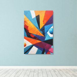 Abstract kleurrijk geometrisch canvas afdruk