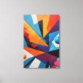 Abstract kleurrijk geometrisch canvas afdruk (Voorkant)