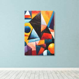 Abstract kleurrijk geometrisch canvas afdruk