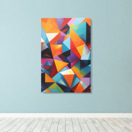 Abstract kleurrijk geometrisch canvas afdruk