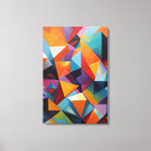 Abstract kleurrijk geometrisch canvas afdruk (Voorkant)
