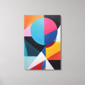 Abstract kleurrijk geometrisch canvas afdruk (Voorkant)