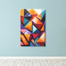 Abstract kleurrijk geometrisch canvas afdruk