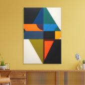 Abstract kleurrijk geometrisch canvas afdruk (Insitu (Woonkamer))
