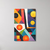 Abstract kleurrijk geometrisch canvas afdruk (Voorkant)