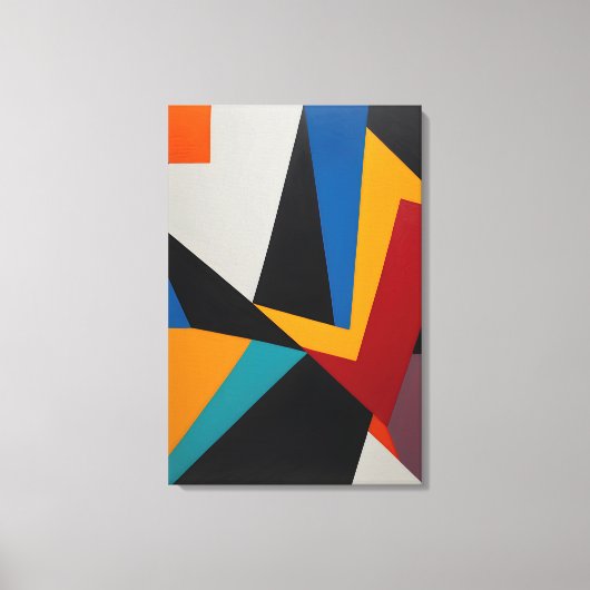 Abstract kleurrijk geometrisch canvas afdruk (Voorkant)