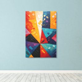 Abstract kleurrijk geometrisch canvas afdruk