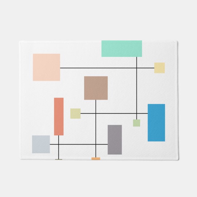 Abstract kleurrijk geometrisch deurmat (Voorkant)