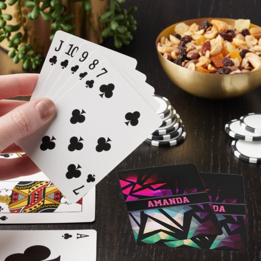 abstract, kleurrijk, geometrisch, elegant, modern pokerkaarten (Insitu)
