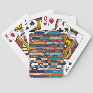 abstract, kleurrijk, geometrisch, elegant, modern, pokerkaarten
