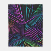 Abstract kleurrijk geometrisch fleece deken (Voorkant)