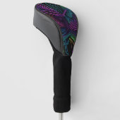 Abstract kleurrijk geometrisch golfheadcover (Schuin)