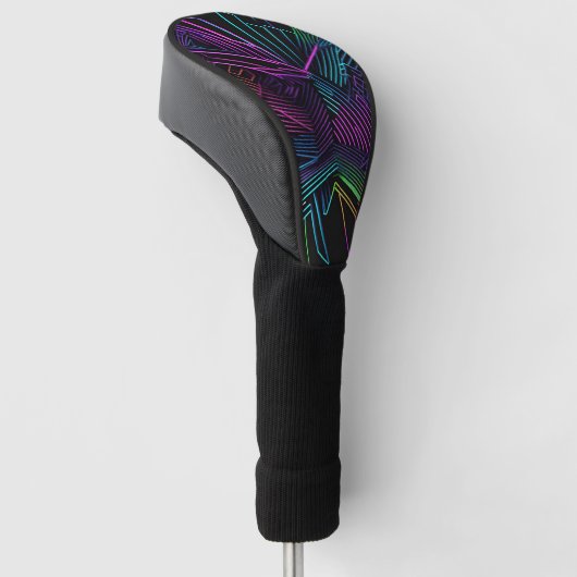 Abstract kleurrijk geometrisch golfheadcover (Schuin)