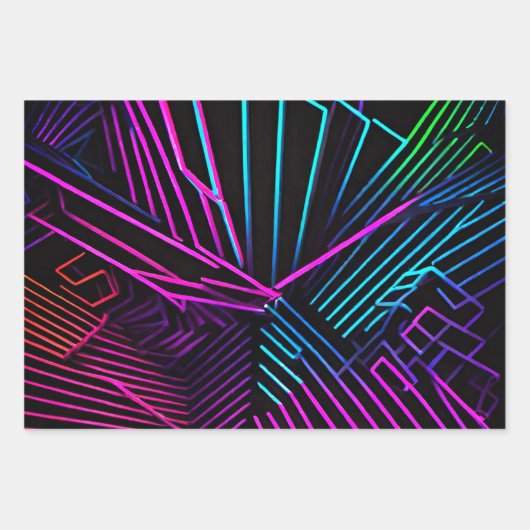 Abstract kleurrijk geometrisch inpakpapier vel (Voorkant 3)