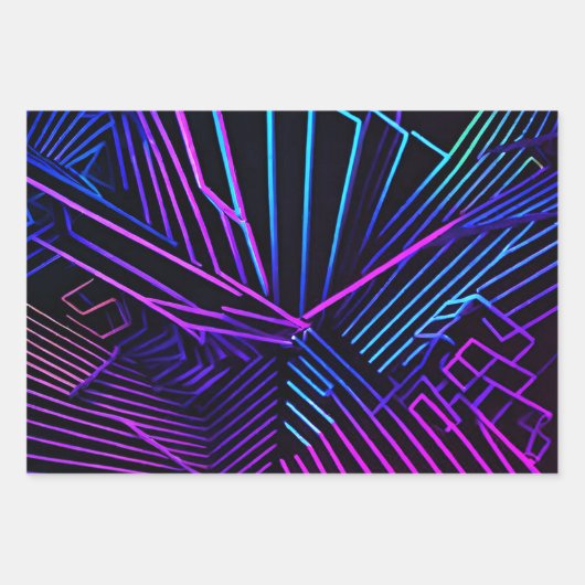 Abstract kleurrijk geometrisch inpakpapier vel (Voorkant 2)