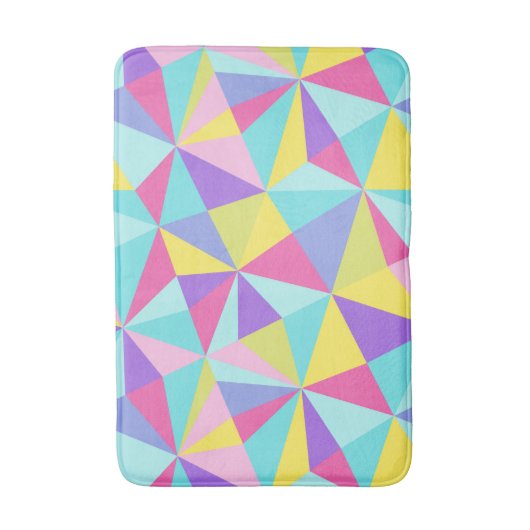 Abstract Kleurrijk Geometrisch Modern Pattern Badmat (Voorkant Verticaal)