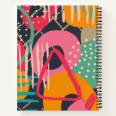 Abstract Kleurrijk Geometrisch Monogram Naam Ontwe Notitieboek (Achterkant)