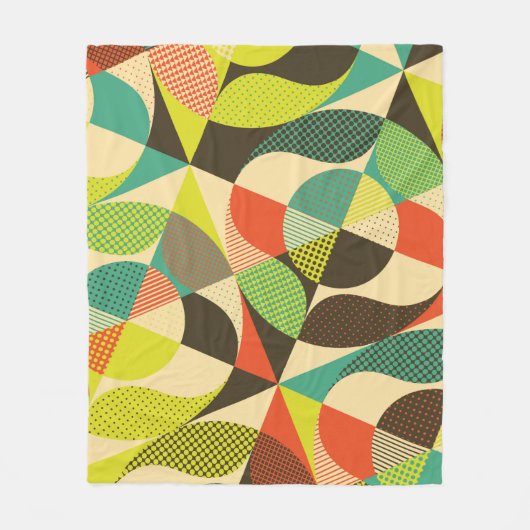 Abstract kleurrijk geometrisch ontwerp. fleece deken (Voorkant)
