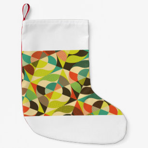 Abstract kleurrijk geometrisch ontwerp. kleine kerstsok