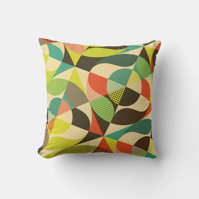 Abstract kleurrijk geometrisch ontwerp. kussen (Voorkant)