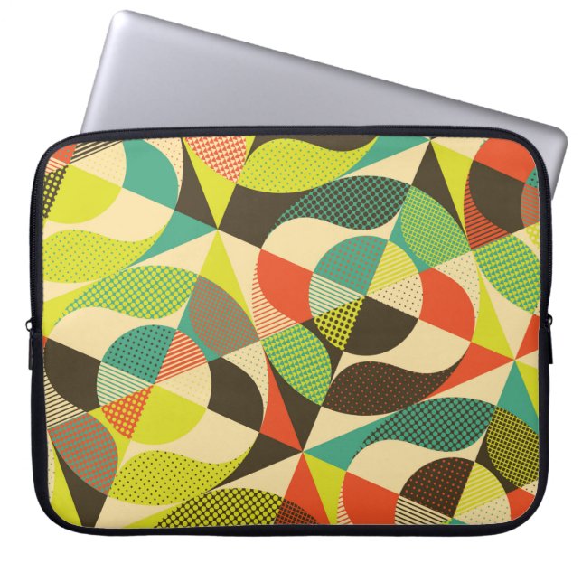 Abstract kleurrijk geometrisch ontwerp. laptop sleeve (Voorkant)