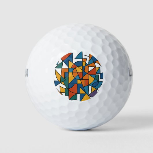 ABSTRACT KLEURRIJK GEOMETRISCH PATROON GOLFBALLEN (Voorkant)