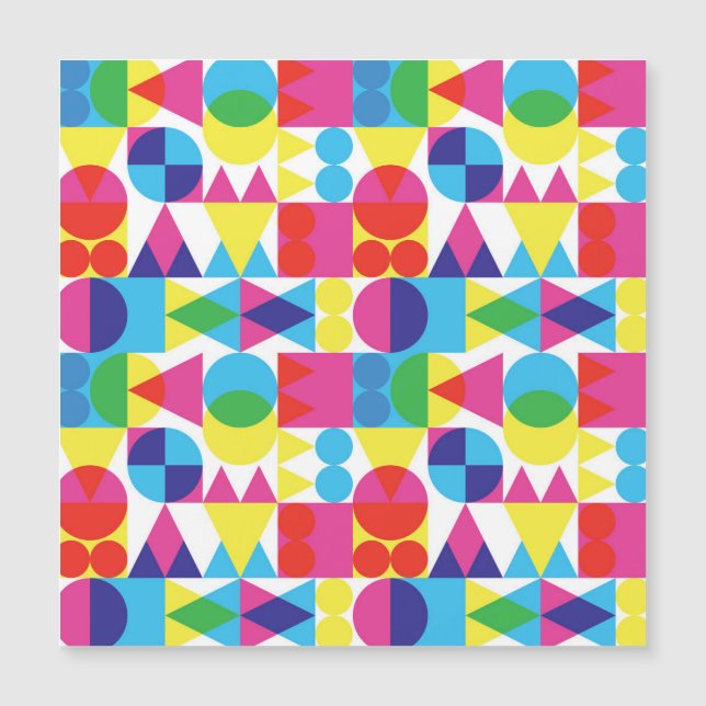 Abstract kleurrijk geometrisch patroonontwerp. (Voorkant)