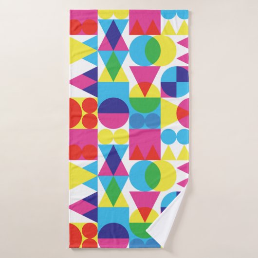 Abstract kleurrijk geometrisch patroonontwerp. badhanddoek (Badhanddoek)
