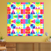 Abstract kleurrijk geometrisch patroonontwerp. canvas afdruk (Insitu (Woonkamer))