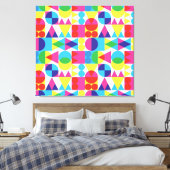 Abstract kleurrijk geometrisch patroonontwerp. canvas afdruk (Insitu (Slaapkamer))