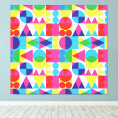 Abstract kleurrijk geometrisch patroonontwerp. canvas afdruk (Insitu (Houten vloer))