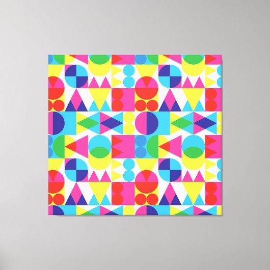 Abstract kleurrijk geometrisch patroonontwerp. canvas afdruk (Voorkant)