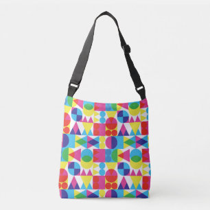 Abstract kleurrijk geometrisch patroonontwerp. crossbody tas