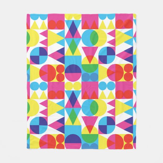 Abstract kleurrijk geometrisch patroonontwerp. fleece deken (Voorkant)
