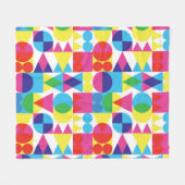 Abstract kleurrijk geometrisch patroonontwerp. fleece deken (Voorkant (Horizontaal))