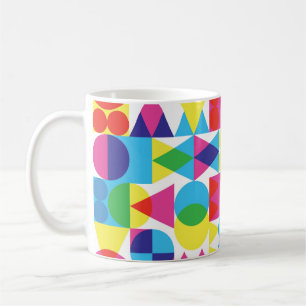 Abstract kleurrijk geometrisch patroonontwerp. koffiemok
