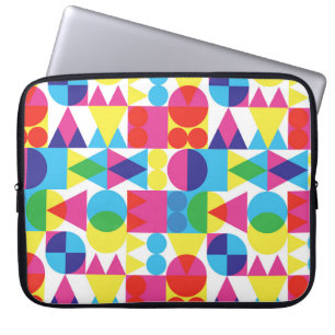 Abstract kleurrijk geometrisch patroonontwerp. laptop sleeve