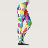 Abstract kleurrijk geometrisch patroonontwerp. leggings (Rechts)