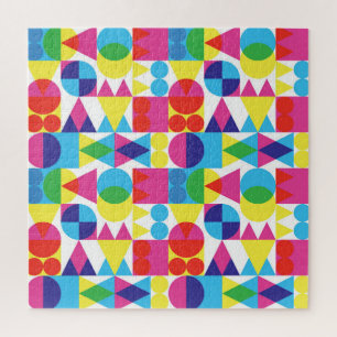 Abstract kleurrijk geometrisch patroonontwerp. legpuzzel