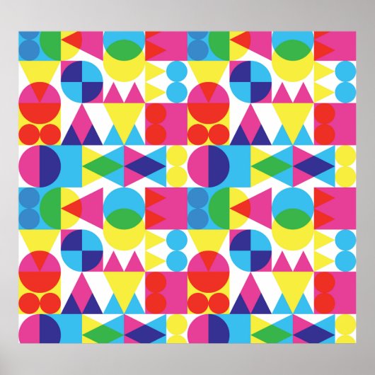 Abstract kleurrijk geometrisch patroonontwerp. poster (Voorkant)