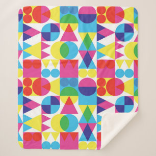 Abstract kleurrijk geometrisch patroonontwerp. sherpa deken
