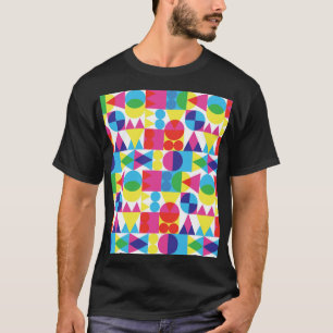 Abstract kleurrijk geometrisch patroonontwerp. t-shirt