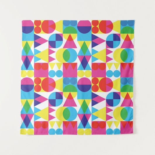 Abstract kleurrijk geometrisch patroonontwerp. wandkleed (Voorkant (horizontaal))